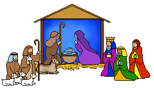 Nativity Scene with Radiant S