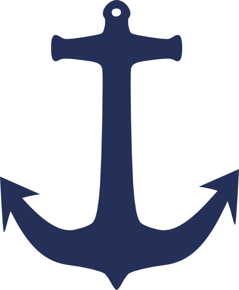Navy Blue Anchor Clip Art At Clker Com Vector Clip Art Online