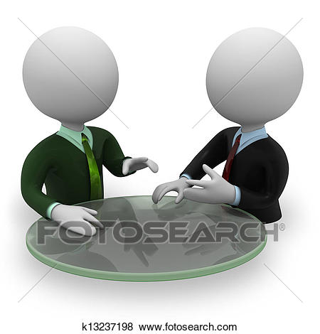 Stock Illustration - Negotiation. Fotosearch - Search EPS Clip Art,  Drawings, Wall Murals
