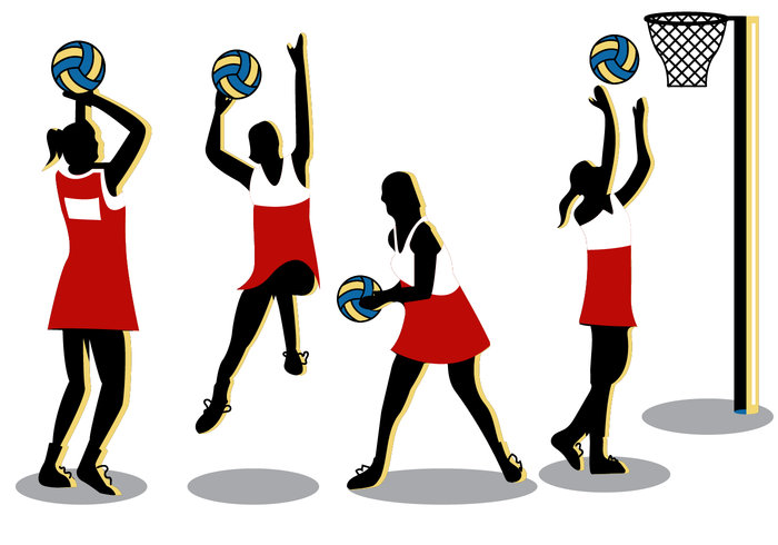 Set of Netball Players - Isol