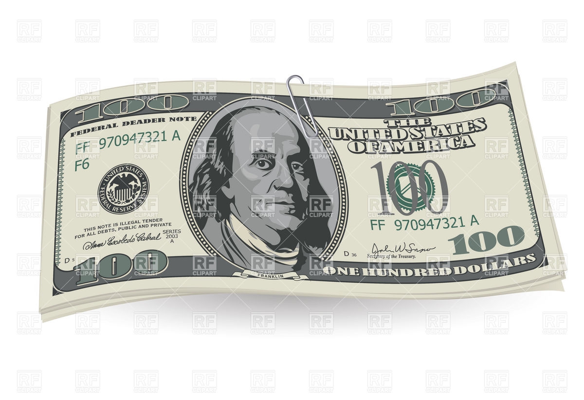 New 100 Dollar Bill Clipart #2154823. Embed codes for your blog or website. Download