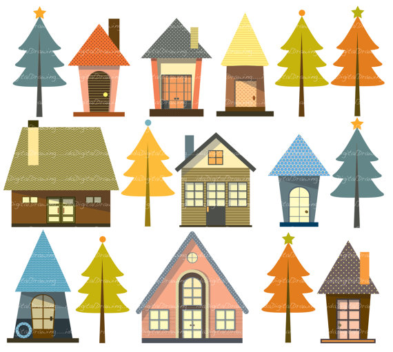 New Home Clip Art - high resolution - Personal and Commercial Use