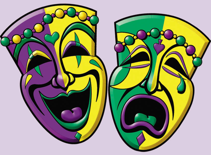 Mardi Gras Masks Clip Art - C