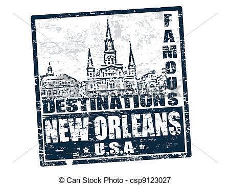 ... New Orleans stamp - Grunge rubber stamp with the text famous.