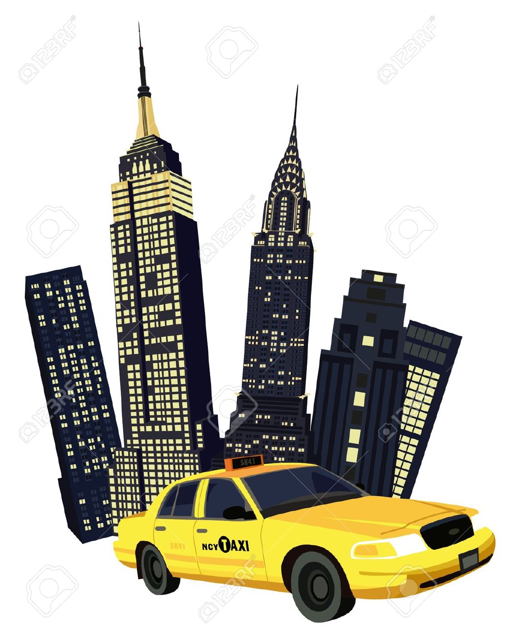 new york city: Illustration . - New York Clipart