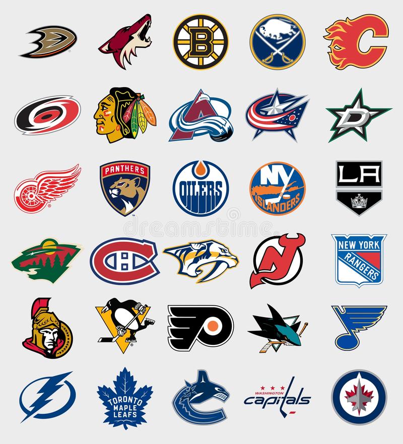 Download NHL teams logos editorial photography. Image of boston - 79359962