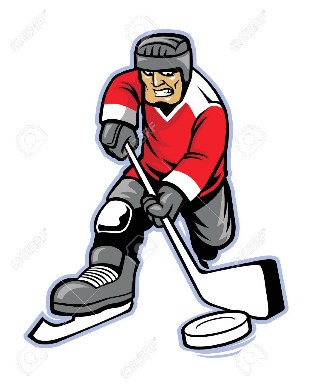 ice hockey player Illustration