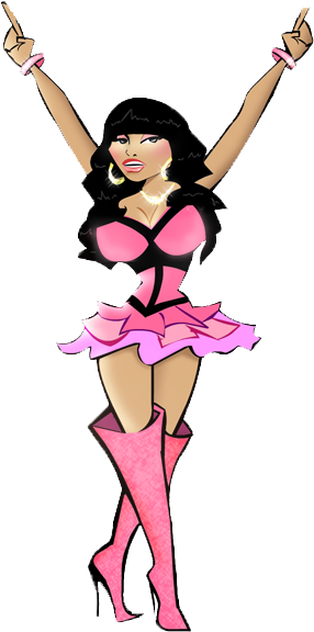 Nicki Minaj Cartoon (PSD) - Nicki Minaj Clipart