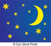 ... night moon stars night mo - Moon And Stars Clip Art