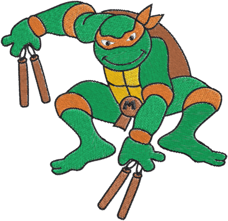 Mikey Ninja Turtle Clipart