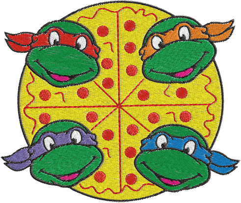 Ninja Turtles Machine Embroidery Design 0259