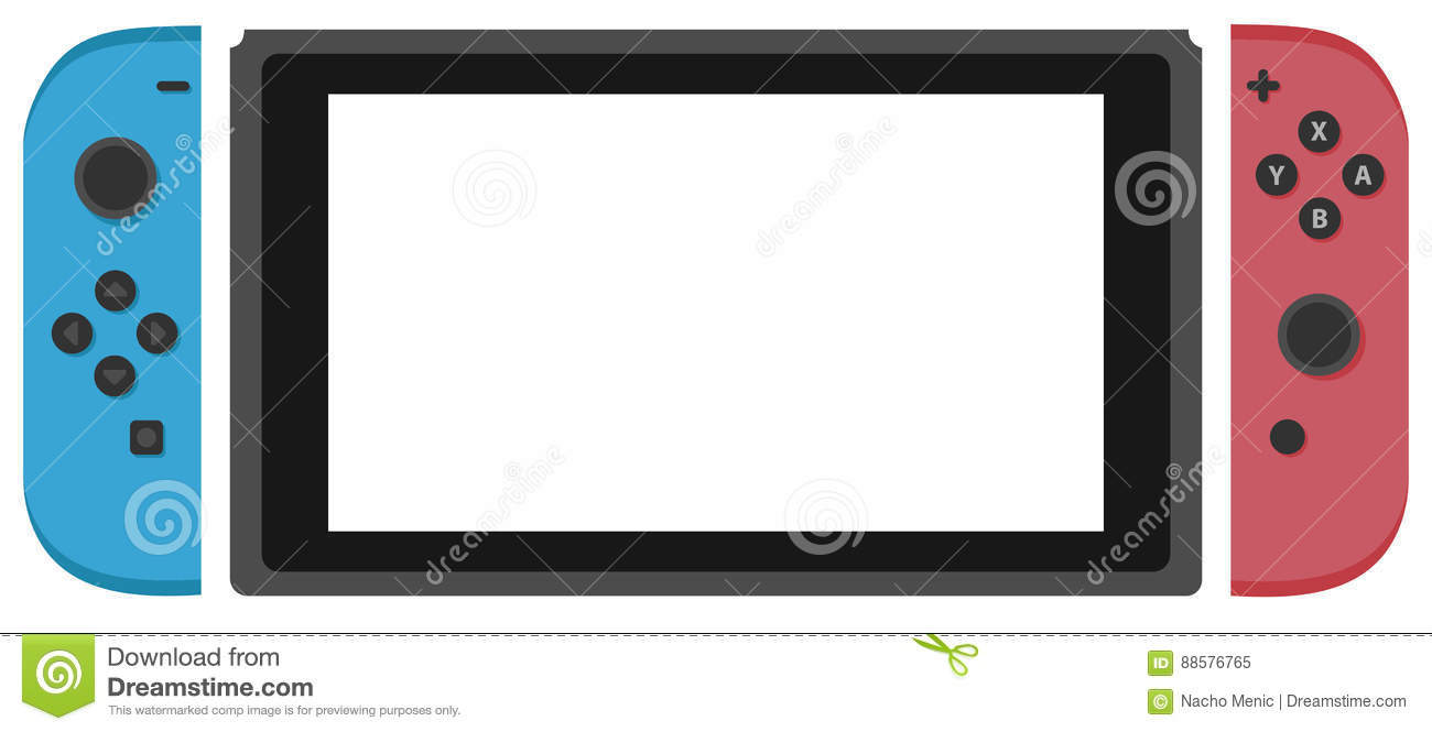 Nintendo Switch. A vector illustration of a nintendo switch Royalty Free  Stock Photo