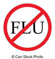 ... No Flu Graphic - A red an - Flu Clip Art