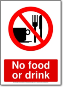 ... No Food Or Drink Signs ..