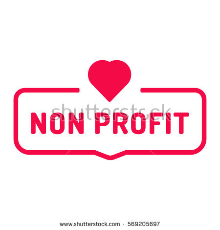 Non Profit word cloud, heart 