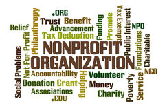 NonProfit Organization. Word  - No Profit Clipart