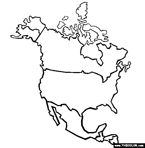 North America Coloring Page Free North America Online Coloring