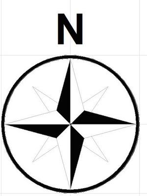 North symbol clip art; North 