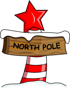 North Pole Clip Art Image North Pole And Sign That Reads North Pole