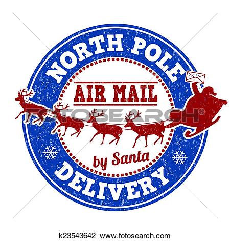 North Pole delivery stamp - North Pole Clip Art