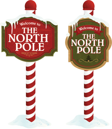 North pole sign variety set on .
