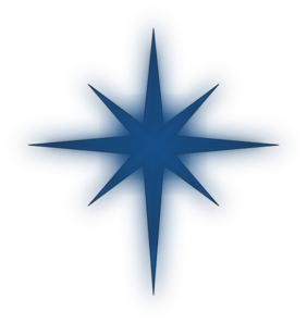North Star Solid Blue Clip Art