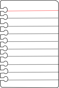 Notebook Paper Clip Art - Lined Paper Clipart