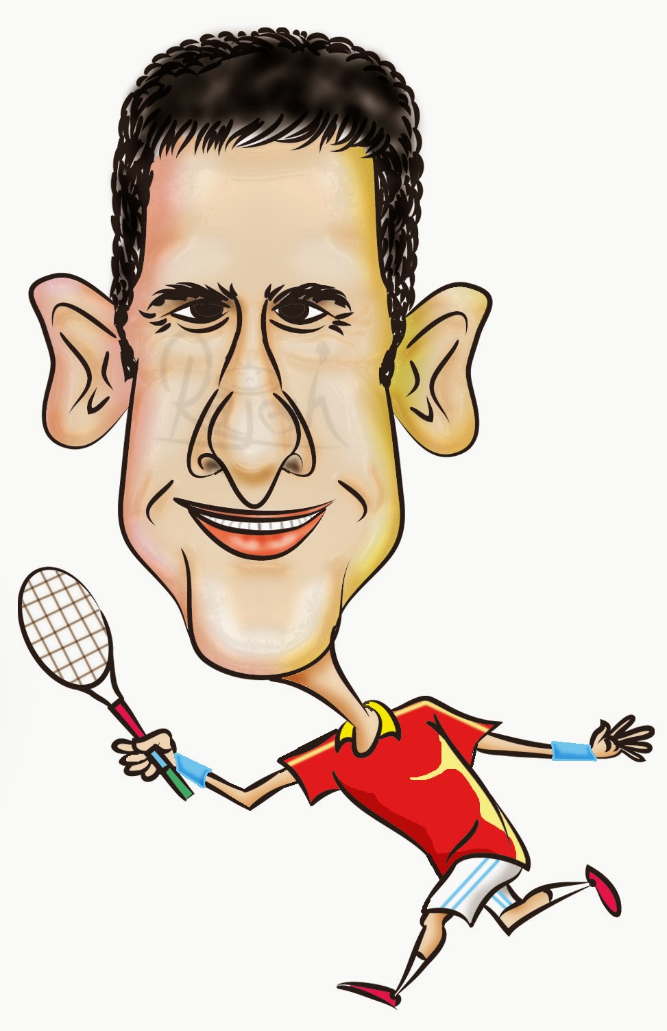 Novak Djokovic cartoon