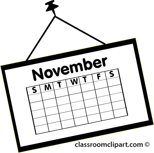 November Calendar Clipart Fre - November Calendar Clipart