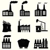 Nuclear Power Plant Silhouette u0026middot; Factory, nuclear power plant and energy icons