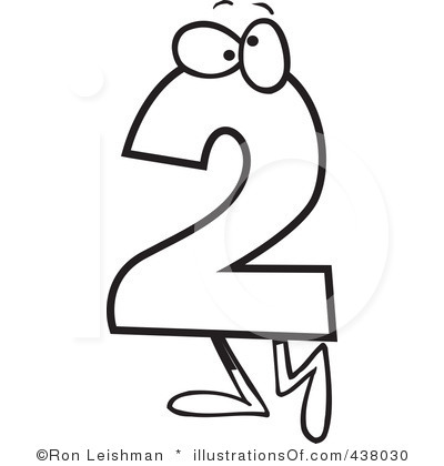 Numbers Number Two Clipart Cl