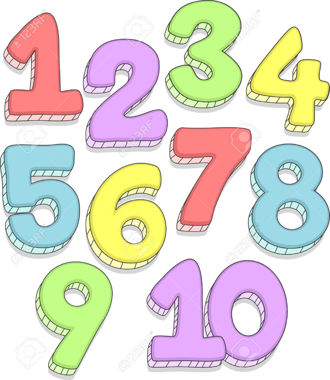 number clipart - Clipart Numbers