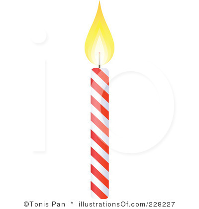 number one candle clipart