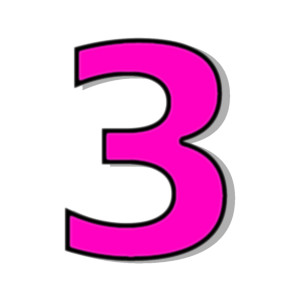 Image of 3 Clipart Number 3 C