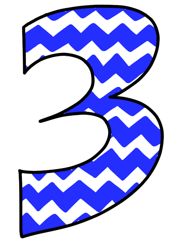 Blue Number 3 Clip Art At Clk