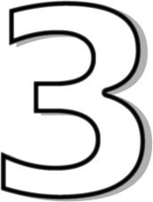 Number 3 White Signs Symbol . - 3 Clipart