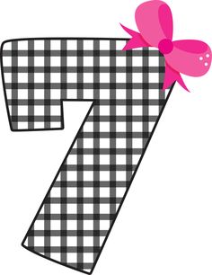 number 7 clipart black and .