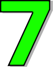 Number 7 Green Signs Symbol A - 7 Clipart
