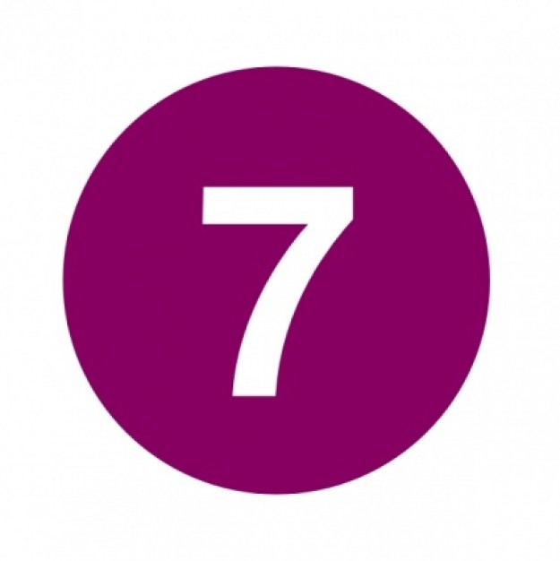 Number 7 purple circle clip art Vector | Free Download