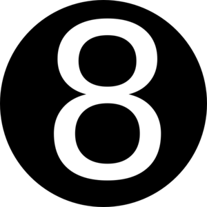 Number 8 Clipart Black And White Black Roundedwith Number 8 C
