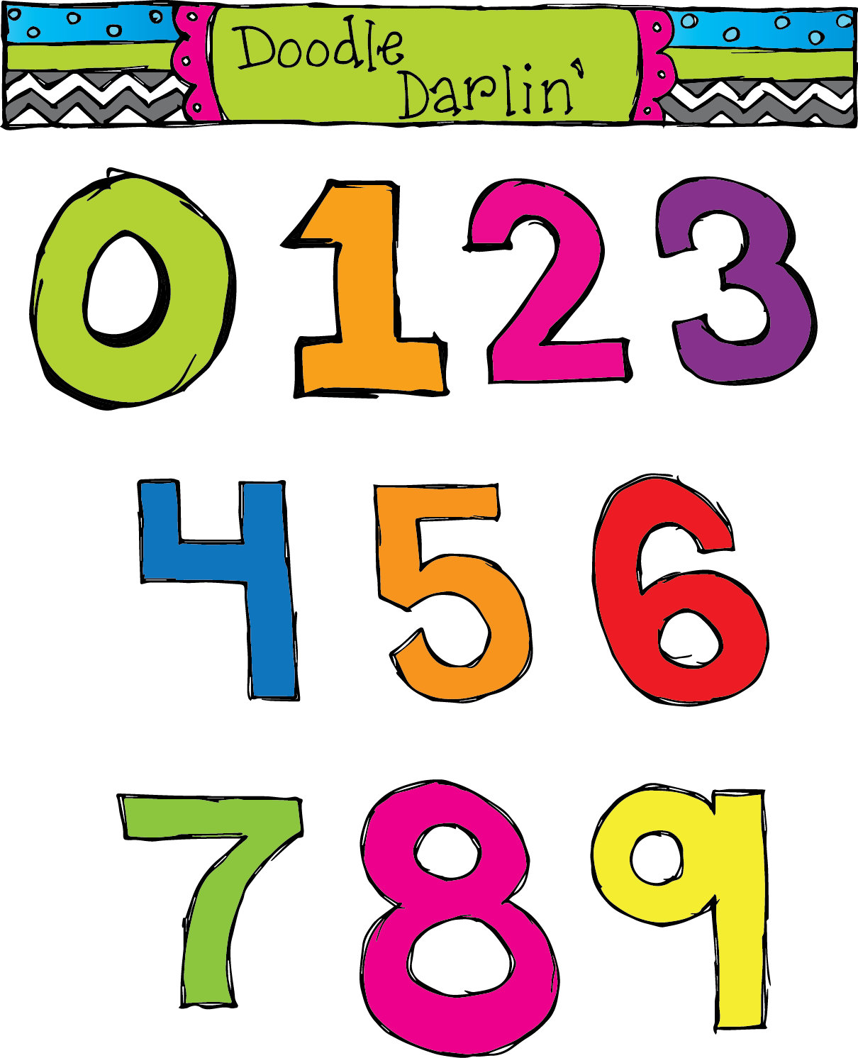 Number Clip Art - Clipart Numbers