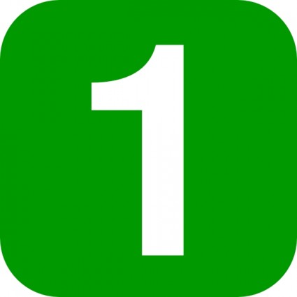 Number In Green Rounded Squar - Numbers Clip Art