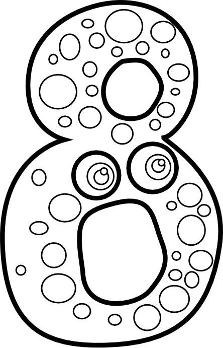 numbers clipart black and white