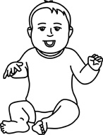 Baby Clipart Black and White 