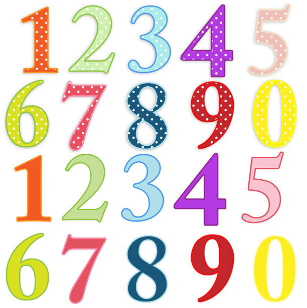Numbers Clipart 1 10 Clipart  - Numbers Clip Art
