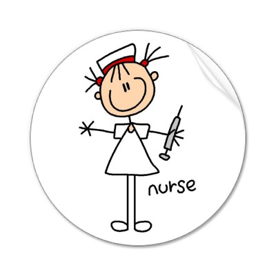 Medical Nurse Holding Tray Wi