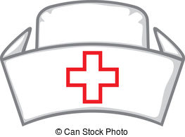 nurse cap, medical white .