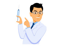 doctor looking at x-ray clipart. Size: 55 Kb