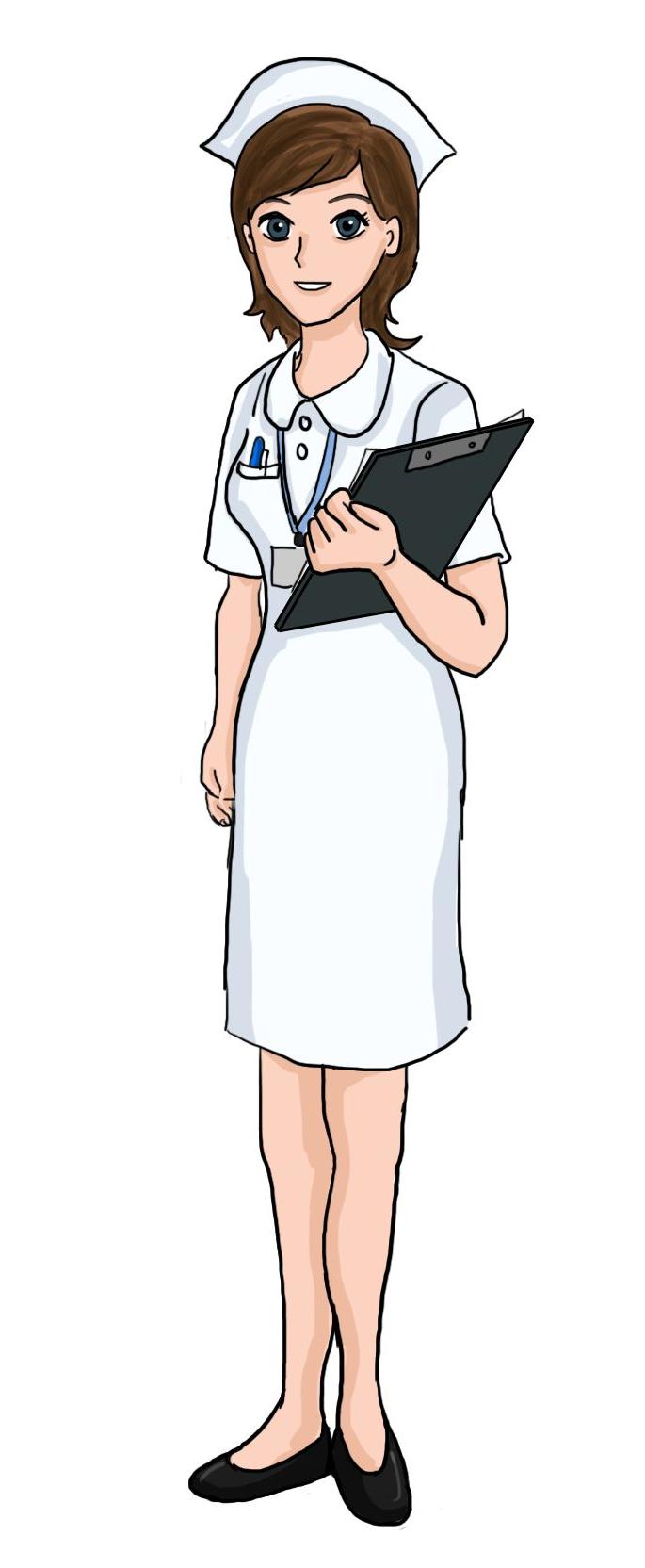 Young cute cartoon nurse prov