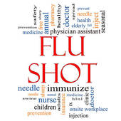 Get Flu Shot written on a yel
